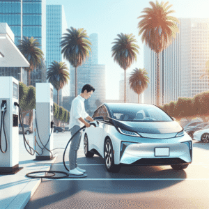 Infraestrutura de recarga para carros elétricos na Califórnia